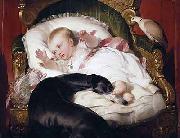 Landseer, Edwin Henry Victoria, Princess Royal, with Eos painting